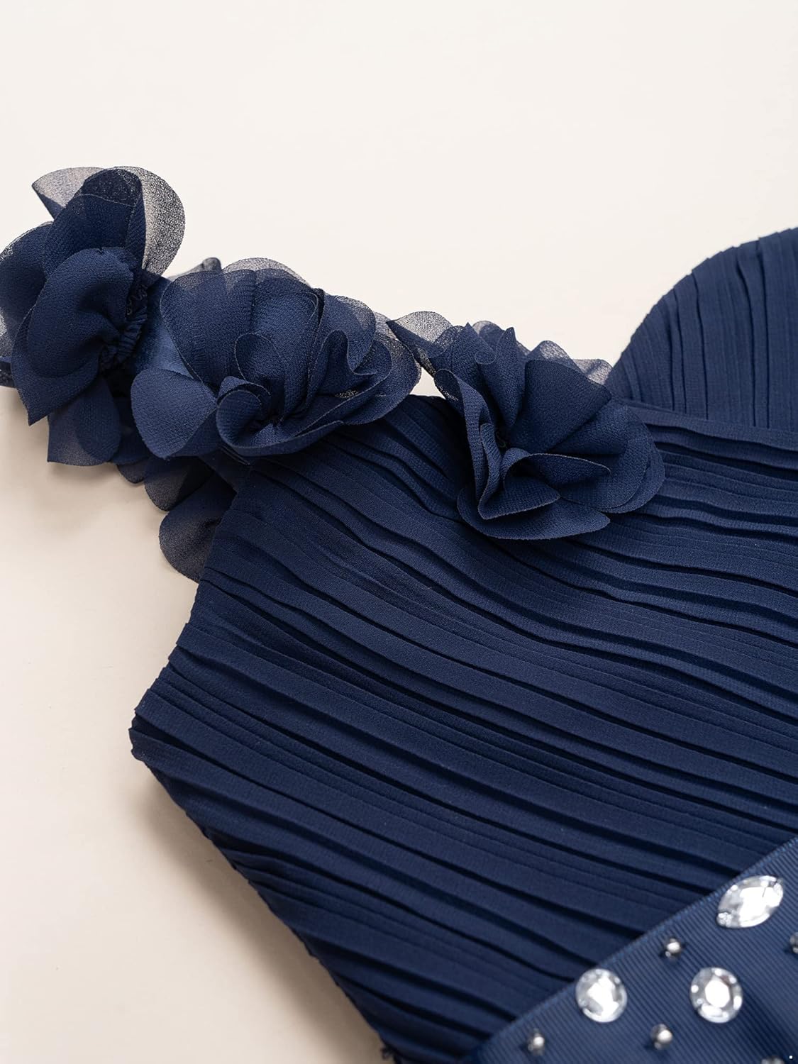 Mufeng Meisjesjurk, halflang, chic en elegant, mouwloos, asymmetrisch, chiffon, voor bruiloft, ceremonie, doop, bal, verjaardag, meisjes, 4-16 jaar, Groene munt E, 5-6 Jaren