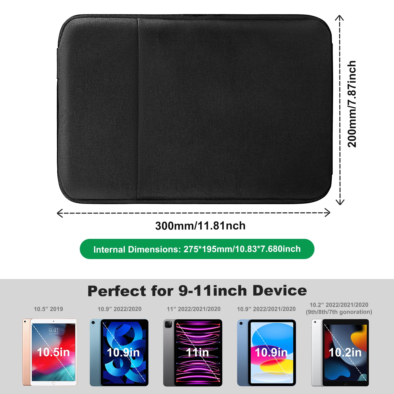 Custodia AICase Robusta Per IPad Pro 11 Pollici 2022-2020 Con Portapenna