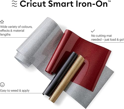 Miniatura 9 de Cricut Vinilo termotransferible inteligente para planchar, 1 hoja, 13.0 in x blanco, 3.0 ft