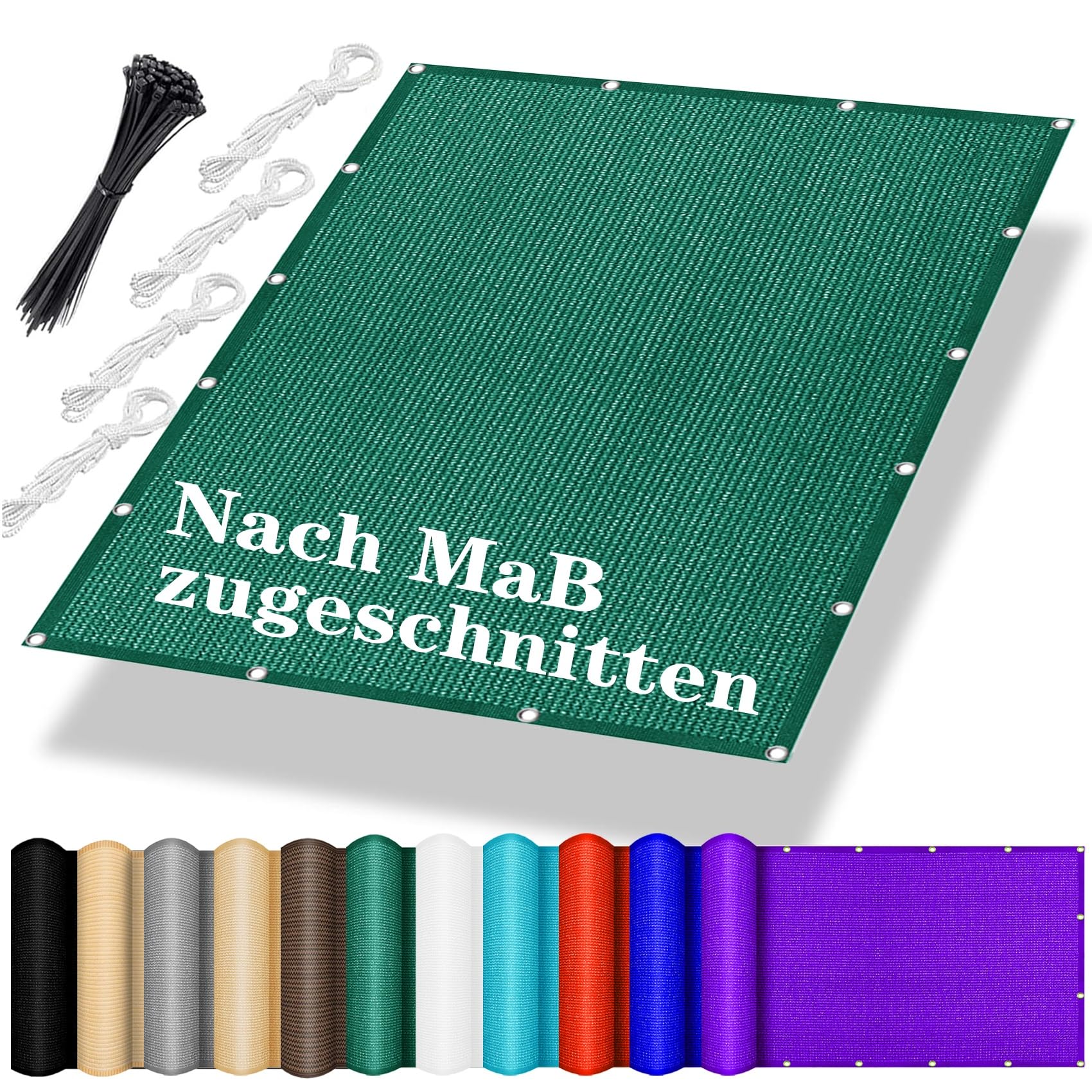 Toldos Exterior Terraza 130 x 390 cm, Tasa de Sombreado 90%,Transpirable,Resistente Al Desgarro, Malla Sombreo Red, Tela de Sombra, para Jardin, Patio, Piscina, Verde Oscuro