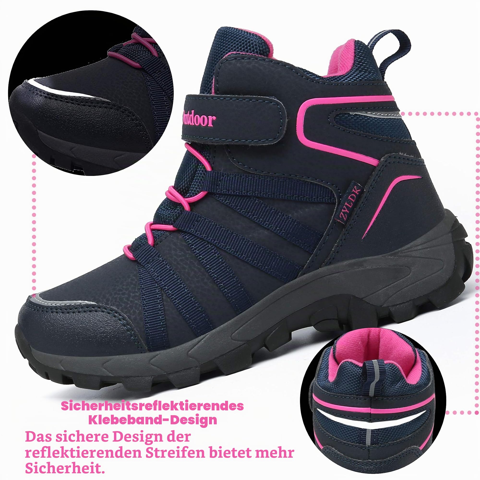 Winterstiefel Kinder Warmfutter Winterschuhe Outdoor Wanderschuhe