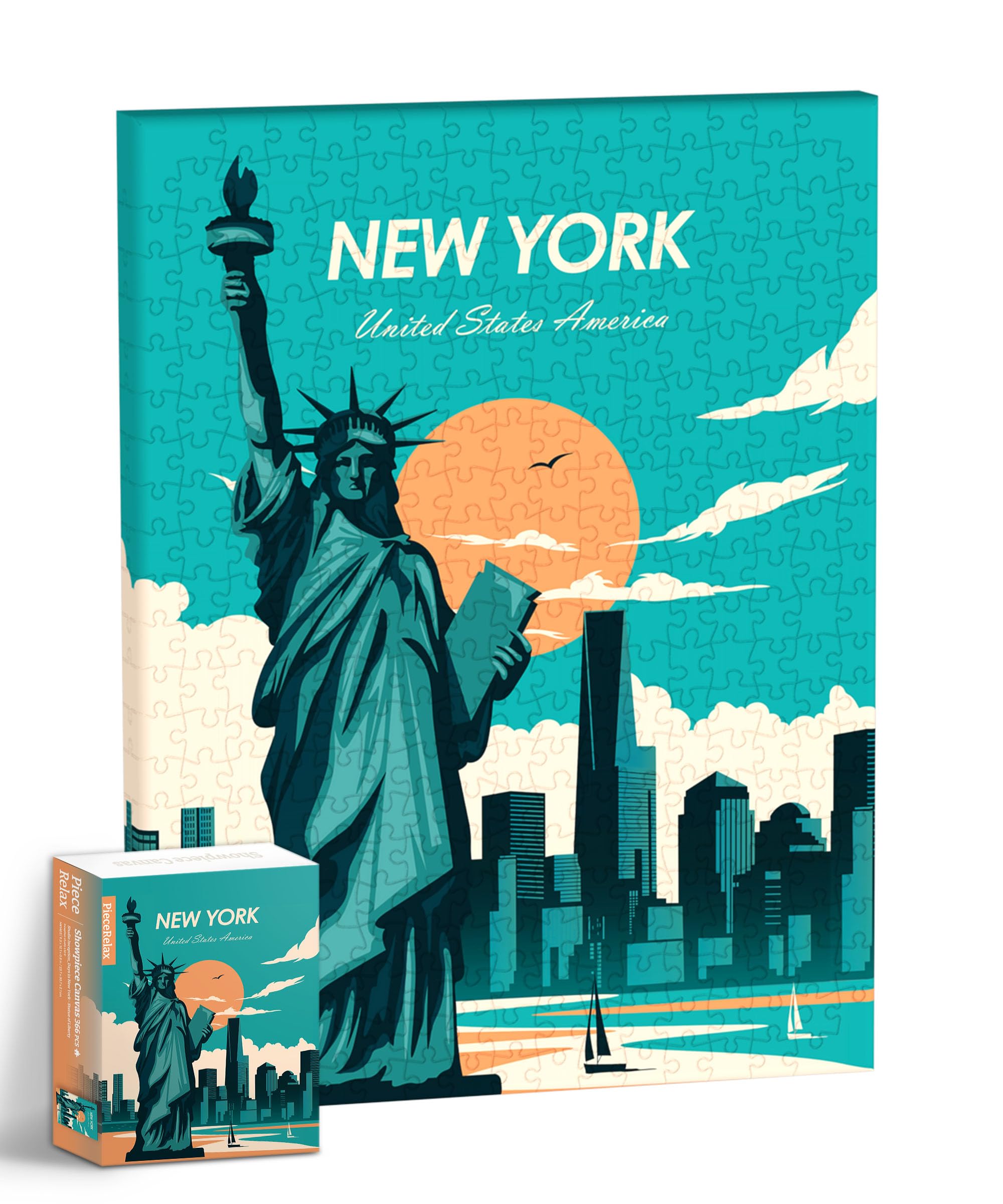 PieceRelax Canvas Wall Art Puzzles for Adults, Studio Inception_Days in New York