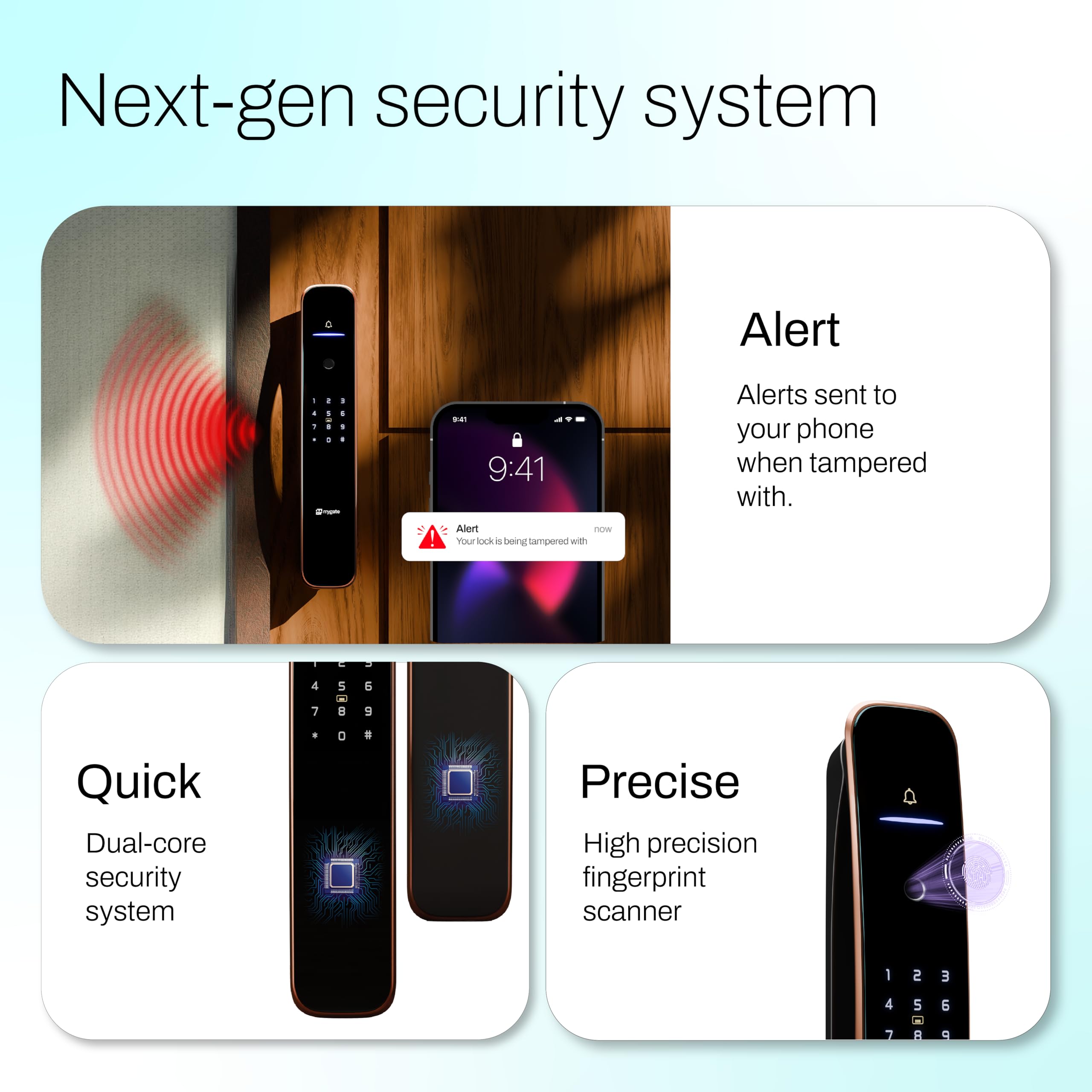 Mygate Smart Lock Pro 2 - WiFi & Biometric Security -3