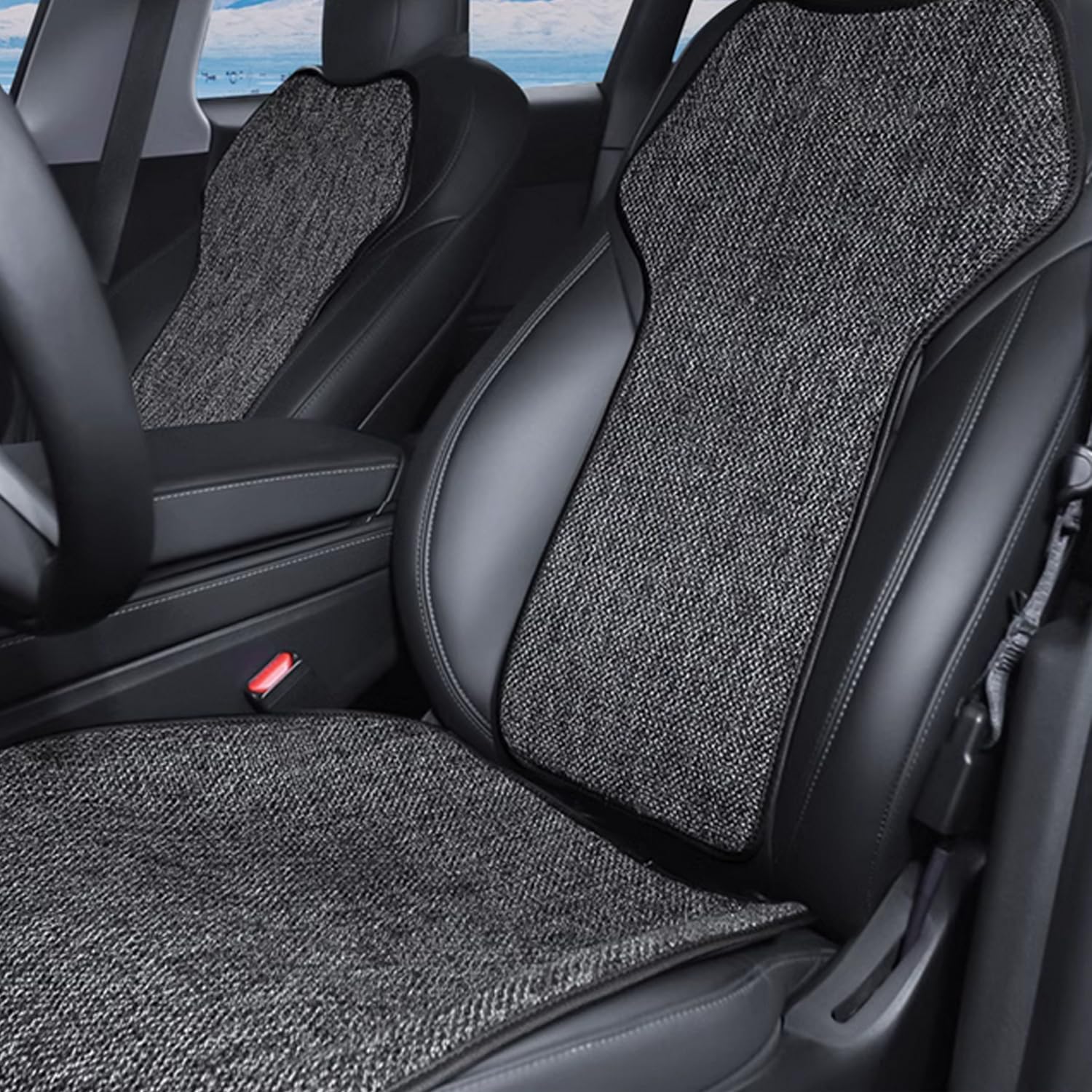 Pokrowiec na przednie siedzenie samochodu do Tesla Model 3/Y 2017-2024 2025 Model S 2020-2025, oddychający, miękki i antypoślizgowy, wygodna poduszka do siedzenia, do samochodu, akcesoria do