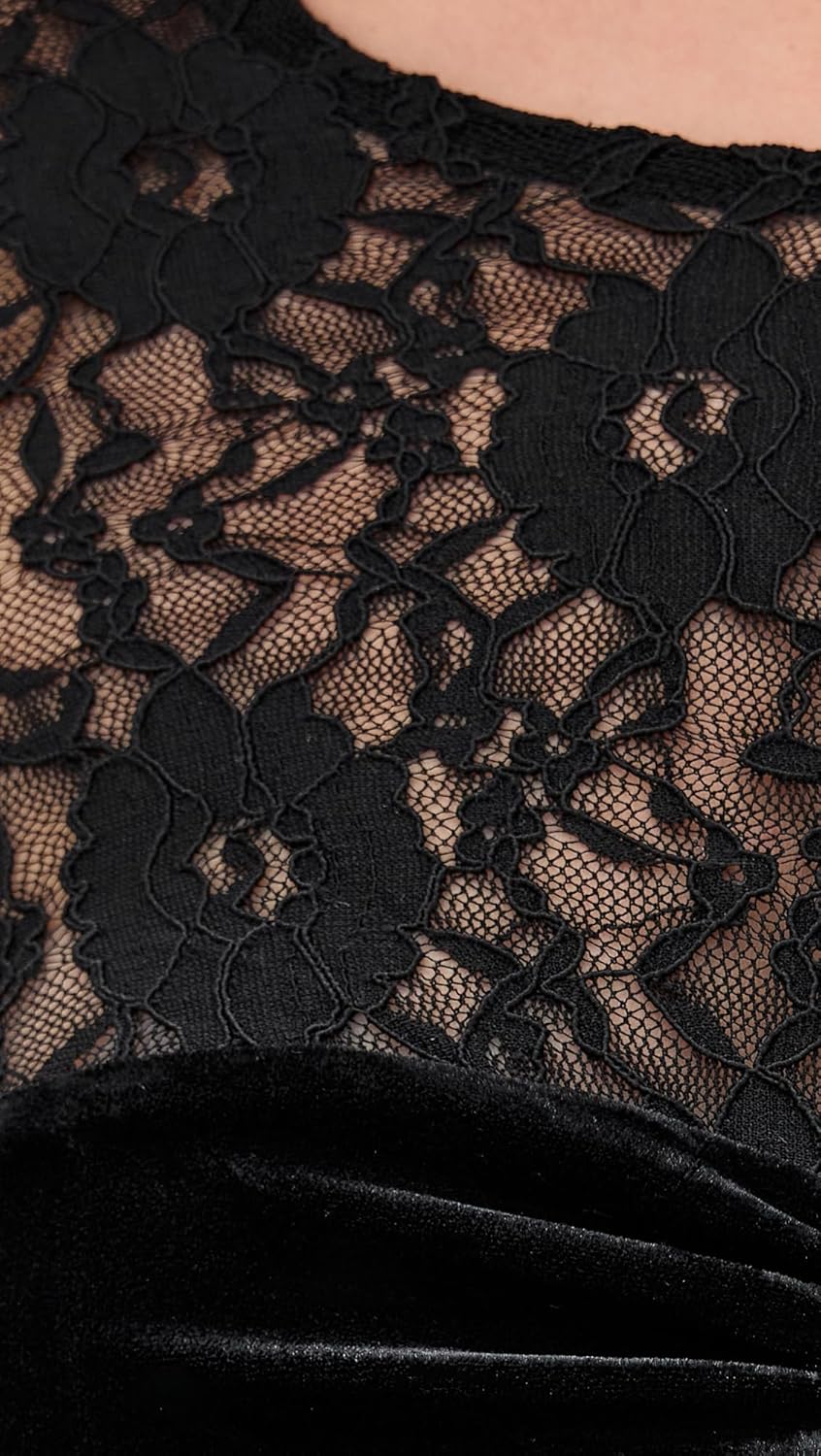 BARDOT Women's Helenie Velour Lace Maxi Dress - Image 6