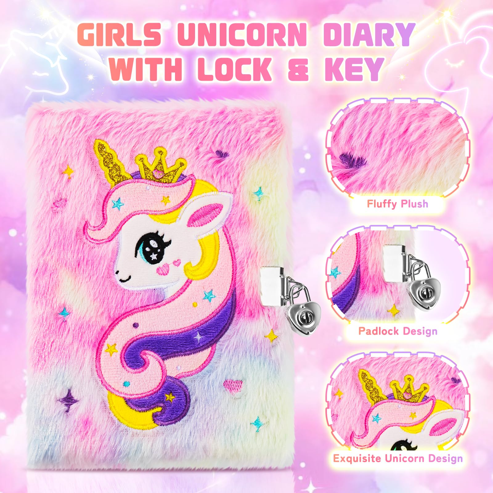 14PCS Unicorns Gifts for Girls Kids Toys 3 4 5 6 7 8 9 10 Years