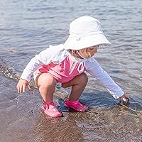 Vista 2 de green sprouts Sombrero de pescador transpirable para bebé niña Blanco