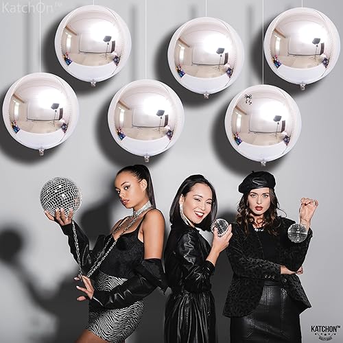 Miniatura 9 de KatchOn, Globos grandes de color azul rey, paquete de 10, globos plateados metálicos, globos de Mylar azul real, globos 4D, globos plateados para