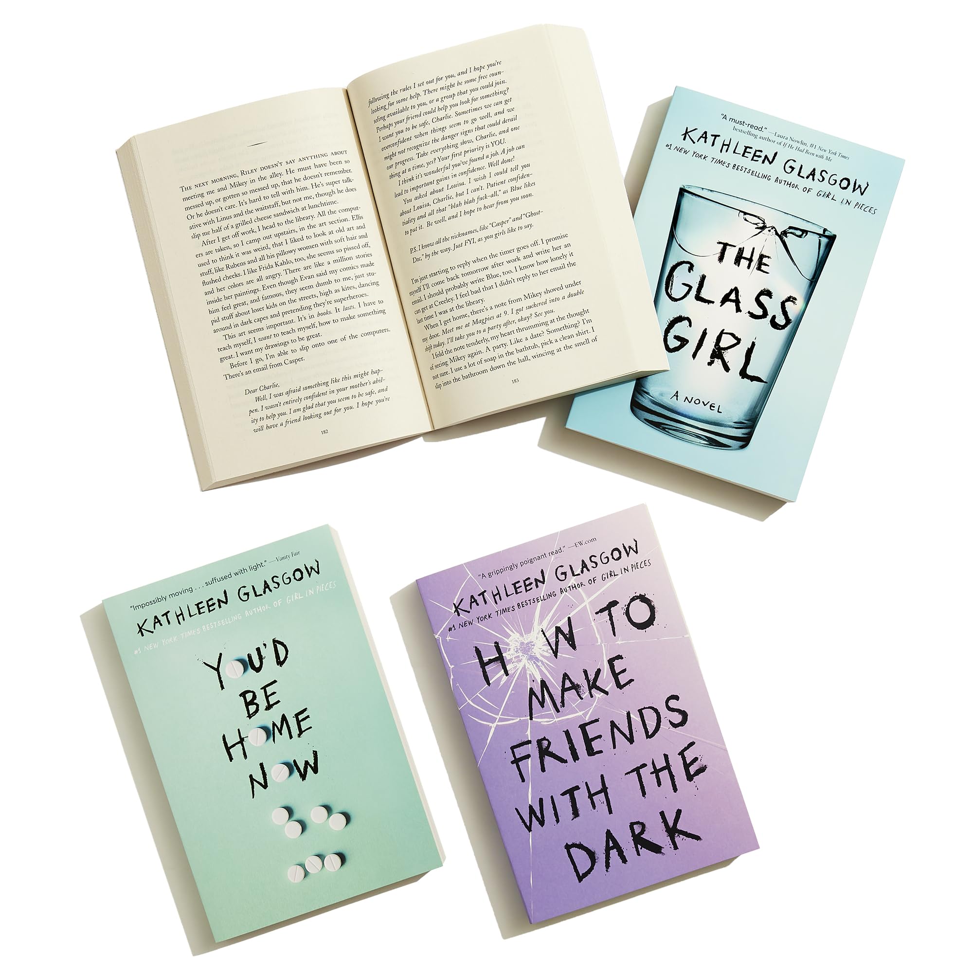 Kathleen Glasgow Boxed Set: Girl in Pieces / How to Make Friends With the Dark / You'd Be Home Now / the Glass Girl