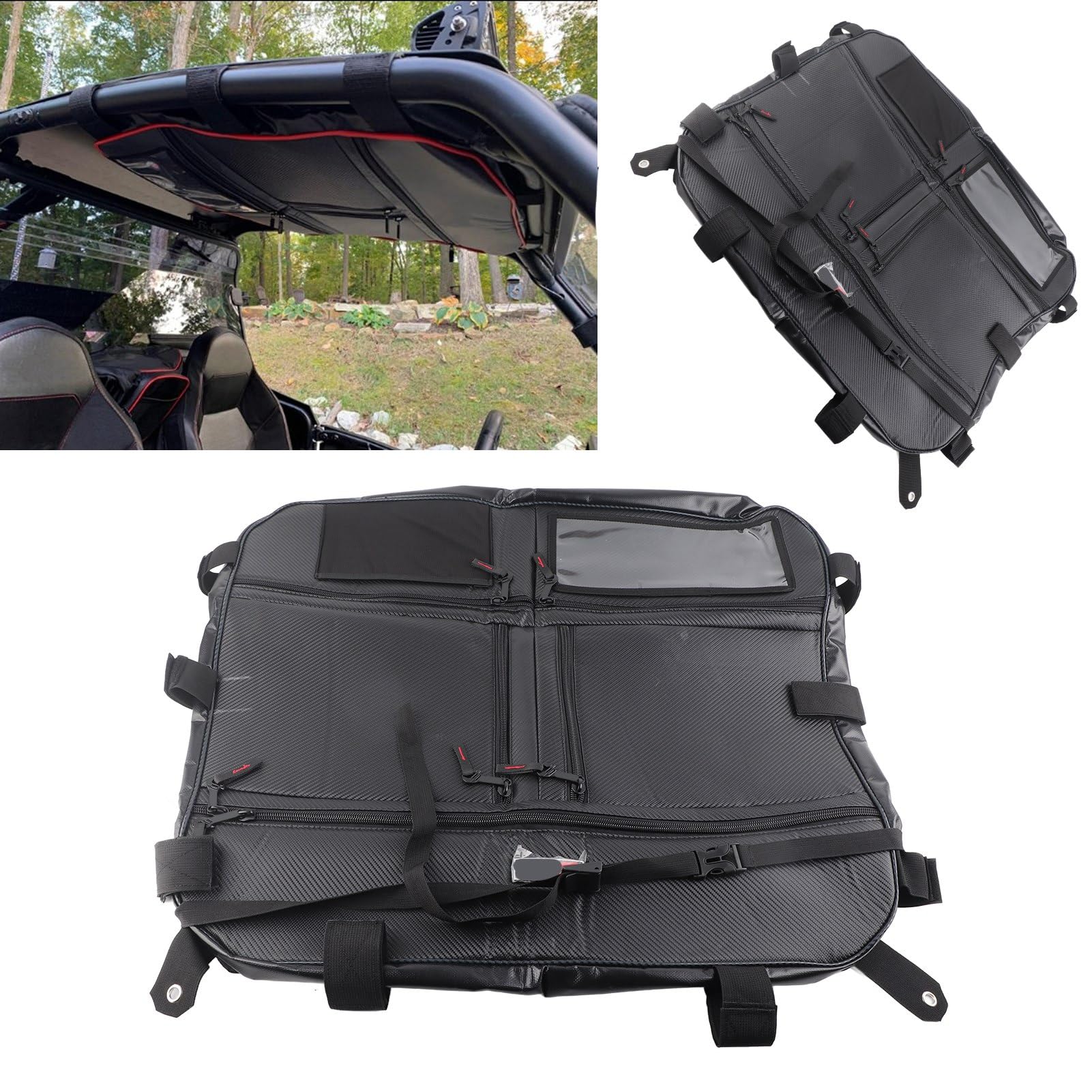 Rangement sur le Toit Rzr, Rangement sur le Toit Polaris Rzr, Sac de Rangement sur le Toit pour Polaris Rzr Xp 1000 900S Utv Accessoires Modifiés pour Toit de Voiture