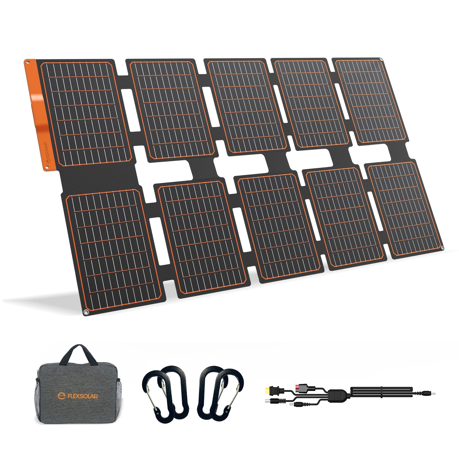 FlexSolar 100W Foldable Portable Solar Panel Charger