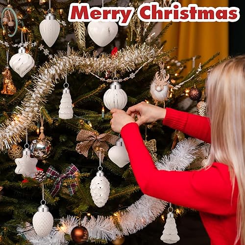 Miniatura 5 de 30 adornos de cristal retro vintage de Navidad a granel, mini adornos antiguos de vidrio de mercurio para árbol de Navidad, bola soplada a mano para