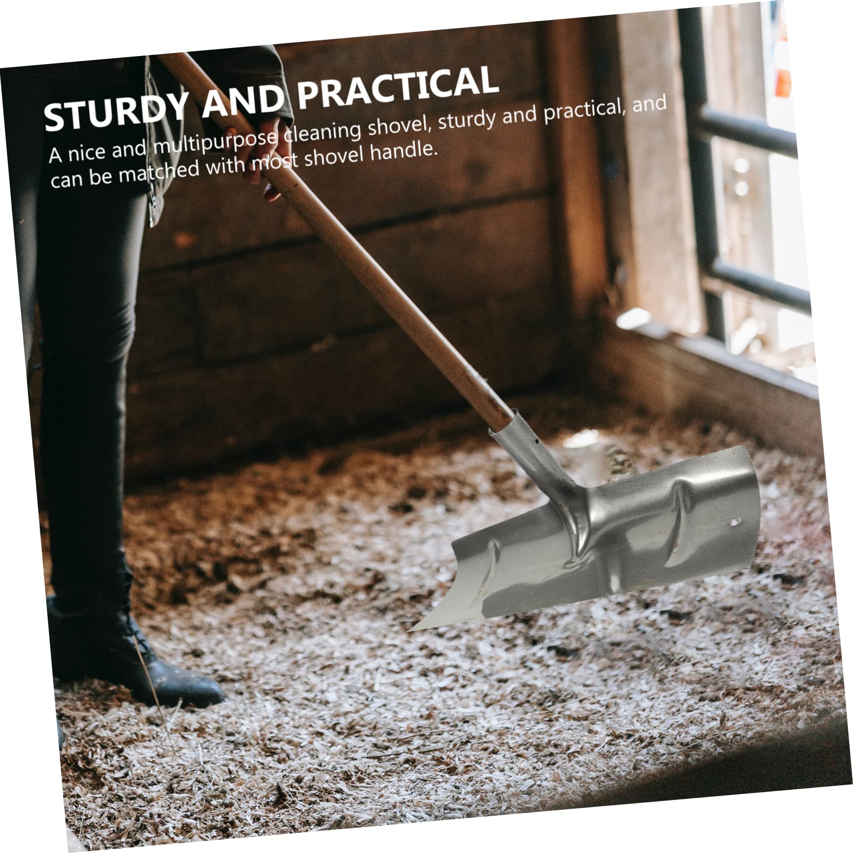 Pala Per Sterco Pollame Dikaca - In Acciaio Al Carbonio, 40x14 Cm, Per Pulizia Stalle E Giardino - Foto 7