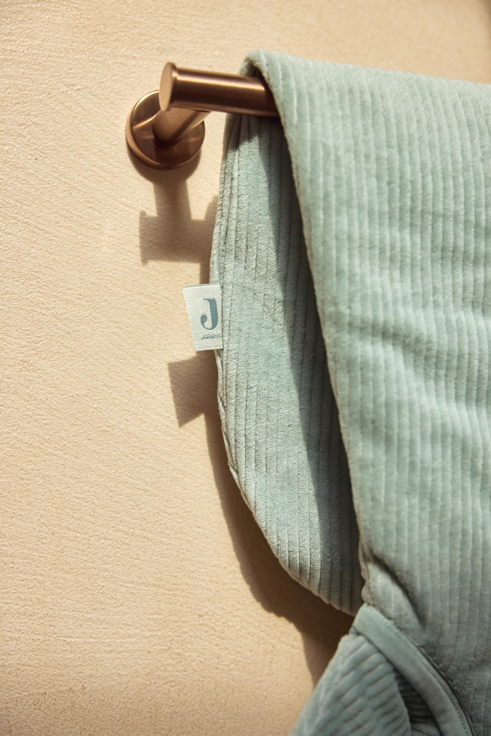 Jollein Schlafsack Baby Rund - Velvet Rib, Sea Green - 90 cm - Baumwolle, Polyester - 2.0 bis 3.0 TOG - Abnehmbare Ärmel - Oeko-TEX Zertifiziert - Baby Schlafsack