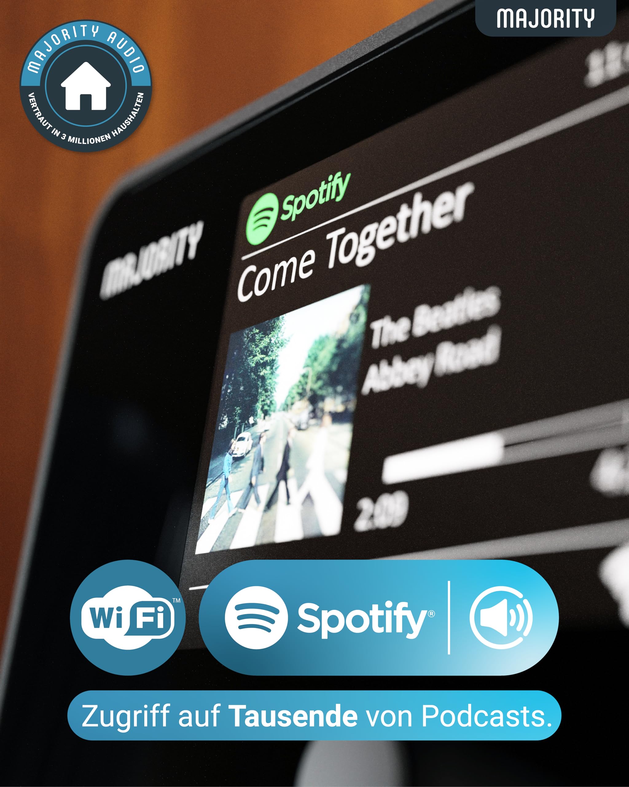 MAJORITY Robinson Tuner Internetradio WLAN DAB+ Bluetooth Streamer Hifi Spotify Connect Digitalradio Stereo Receiver