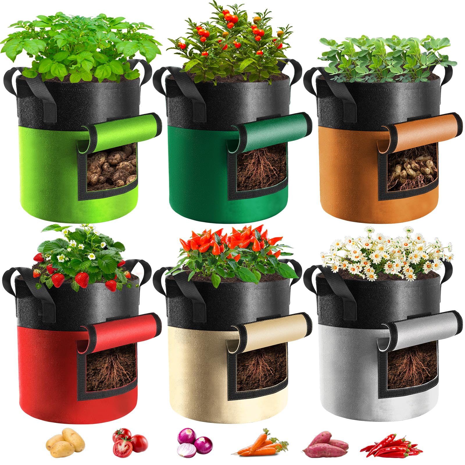 Xpatee 20 Gallon Potato Grow Bags 6-Pack