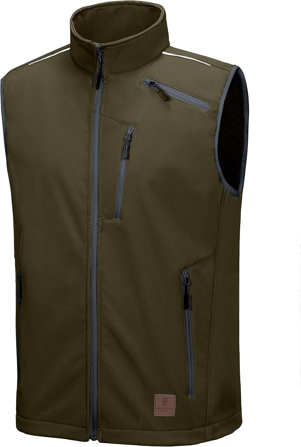 Little Donkey Andy Men's Lightweight Fleece Lined Softshell Vest Windproof Sleeveless Jacket for Hiking Travel Golf