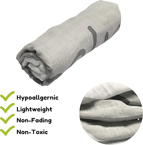 Miniatura 5 de Manta orgánica para bebé niño y niña, manta de guardería para recién nacidos, manta de recepción de muselina sedosa, regalos de bautismo para niños