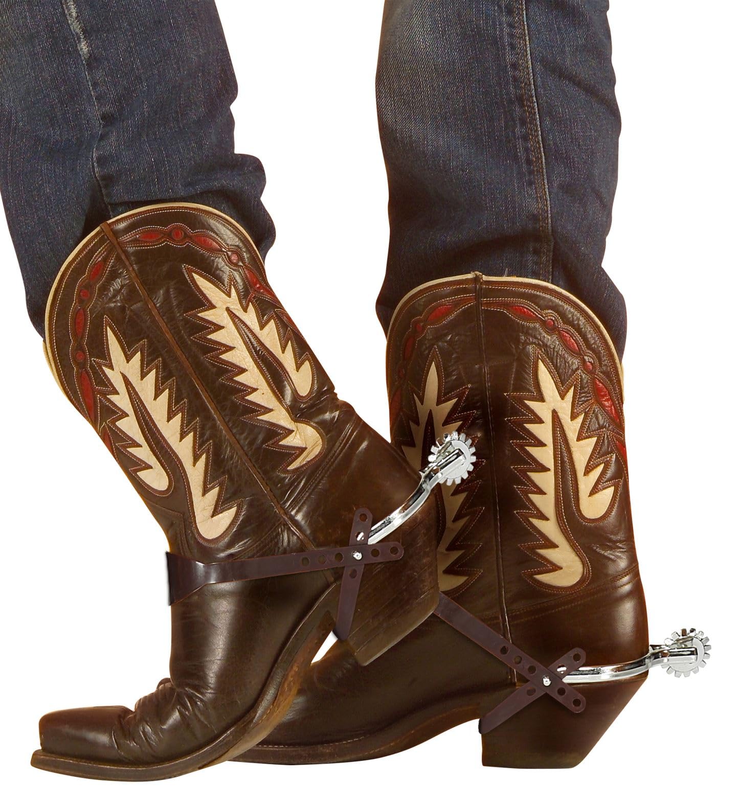 shoperama Stella Spore per costume da cowboy western selvaggio west sceriffo marshall cavaliere stivali costume accessorio