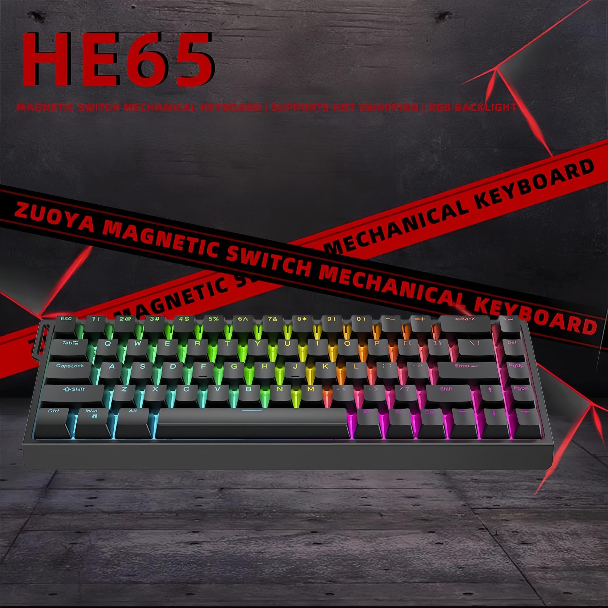 Amazon.com: ZMX HE65 Rapid Trigger Gaming Keyboard,65% Magnetic