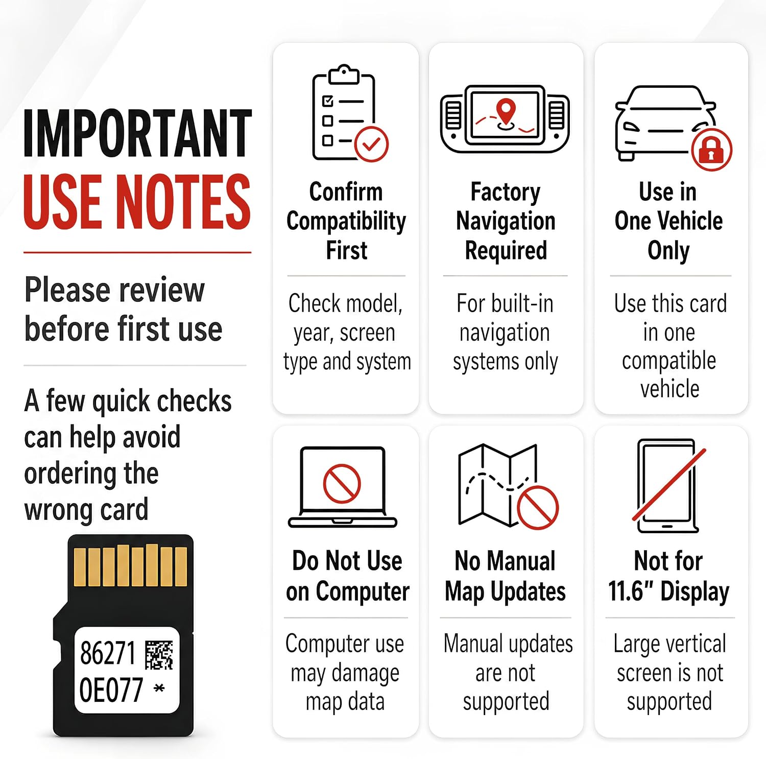 2025 Navigation SD Card – Map Update 86271-0E077 for Toyota Highlander, RAV4, Camry, Corolla, Tacoma, Tundra, Prius & More – USA & Canada GPS Navigation Micro SD Card Update