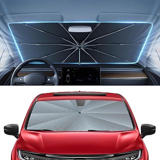 Autorder Windshield Sun Shade Umbrella for 2018-2025 Honda Odyssey Accessories,Upgraded Ice Crystal Material,Easy Setup Umbrella Sunshade for Car Windshield,100% Sun Blocking