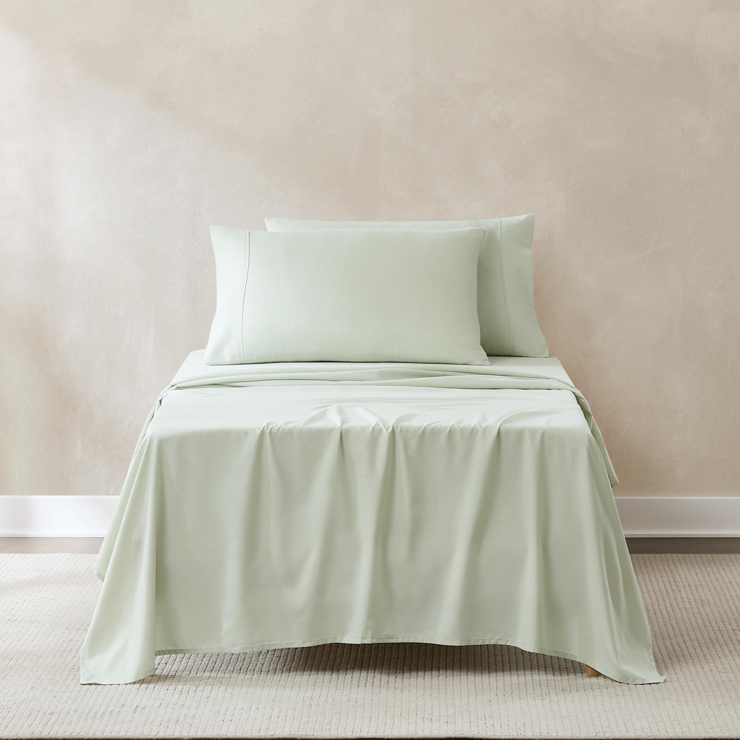 Lush Decor Verona Solid Sheet Set 4 Piece Set Twin XL White - White Sheets - Super Soft