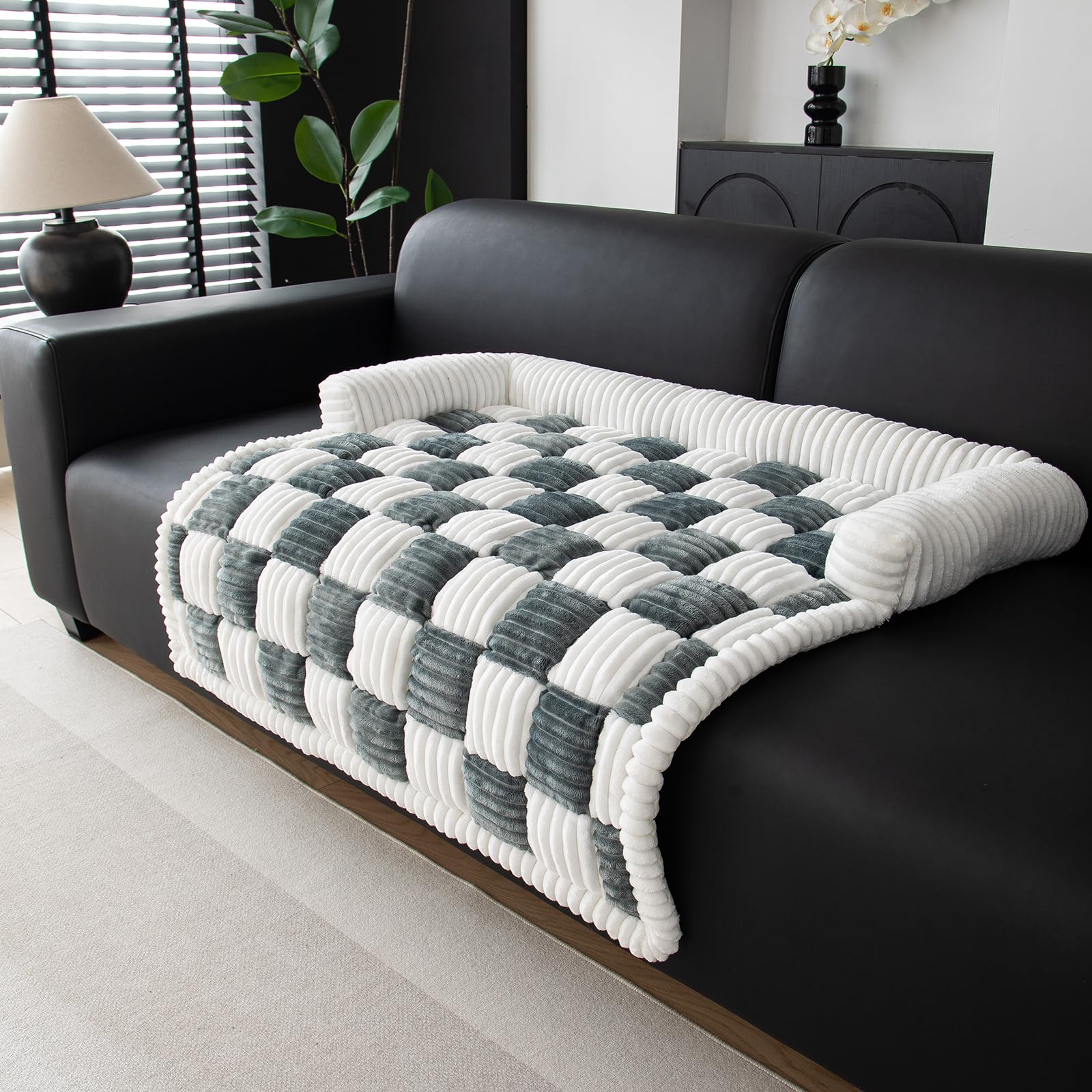 Topchances Pet Couch Covers for Sofa, Dog Sofa Bed Mat,Furniture Protector Pet Sofa Mat for Dogs and Cats, Blue grey, 75 * 75 * 13cm