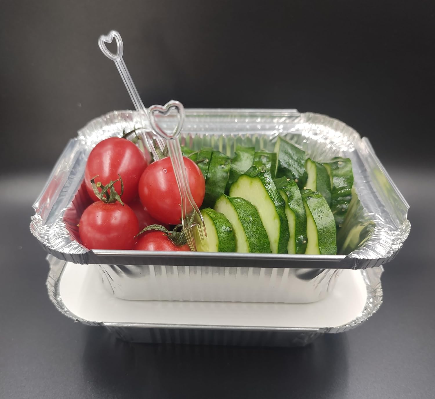 40 Pack Disposable Aluminum Foil Pans 4.7X5.7 with lids, Takeout Food Storage, Food Containers, Heavy Duty Baking Trays for Roasting and Cooking (4.7X5.7, 40 pack)