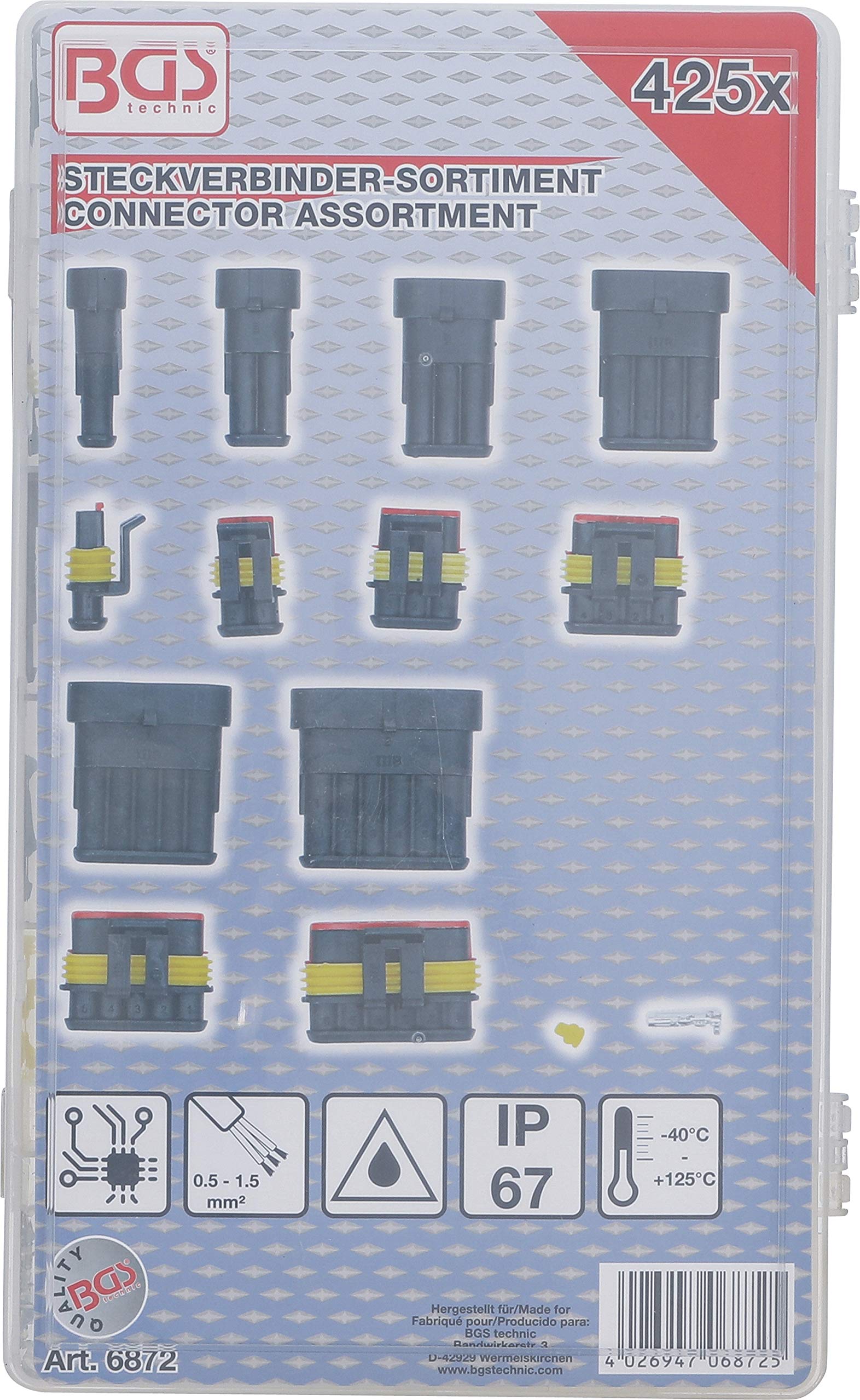 BGS 6872 | Zestaw łączników wtykowych | 425 szt.