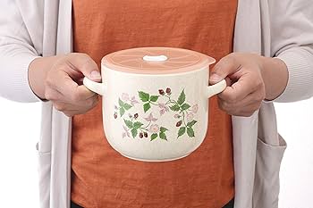 ピンクの陶器製おひつ 木製蓋付き ピンクの陶器製おひつ 木製蓋付き ピンクの陶器製おひつ 木製蓋付き