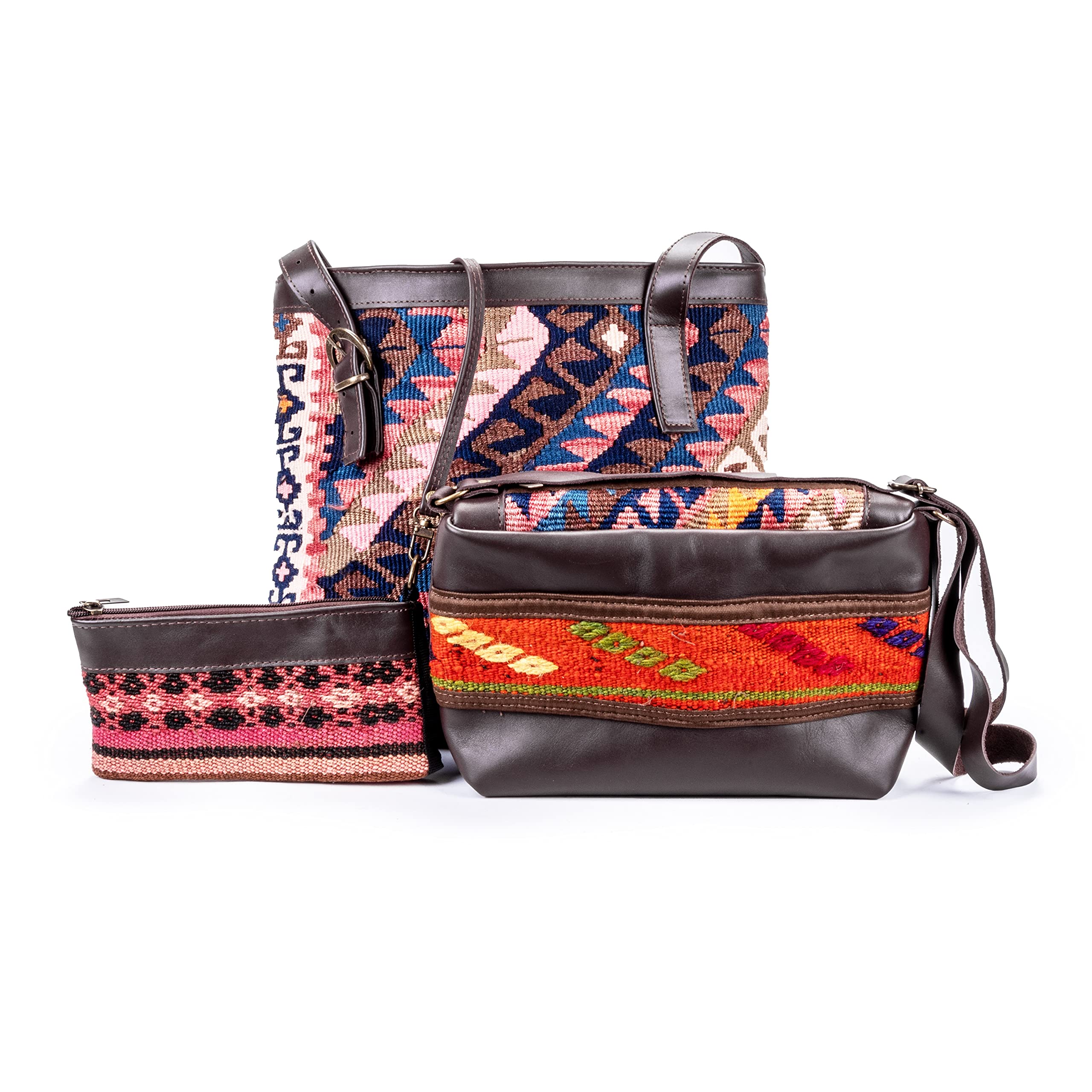 SudivoHandmade Vintage 3 Piece Set Kilim Bag, Shoulder Kilim Bag, Kilim Purses, Small Kilim Bag, Traditional Bag, Authentic Bag, Turkish Bag