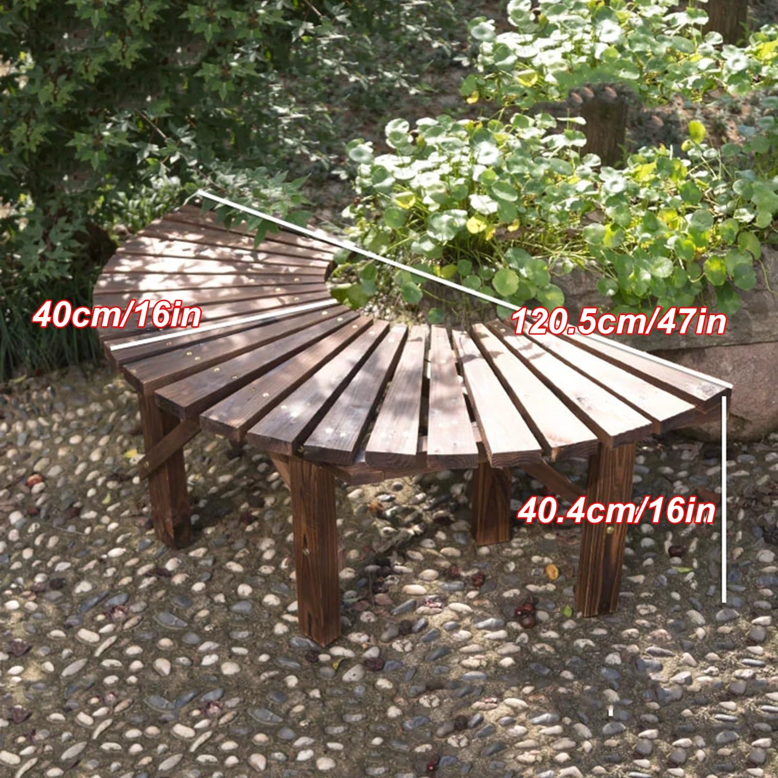 Panca per Alberi Avvolgente, Panchina da Esterno Resistenti Alle Intemperie, Seduta Semicircolare Avvolgente per Alberi, Resistente Alle Intemperie, Facile da Montare per Patio, Parco - Naturale
