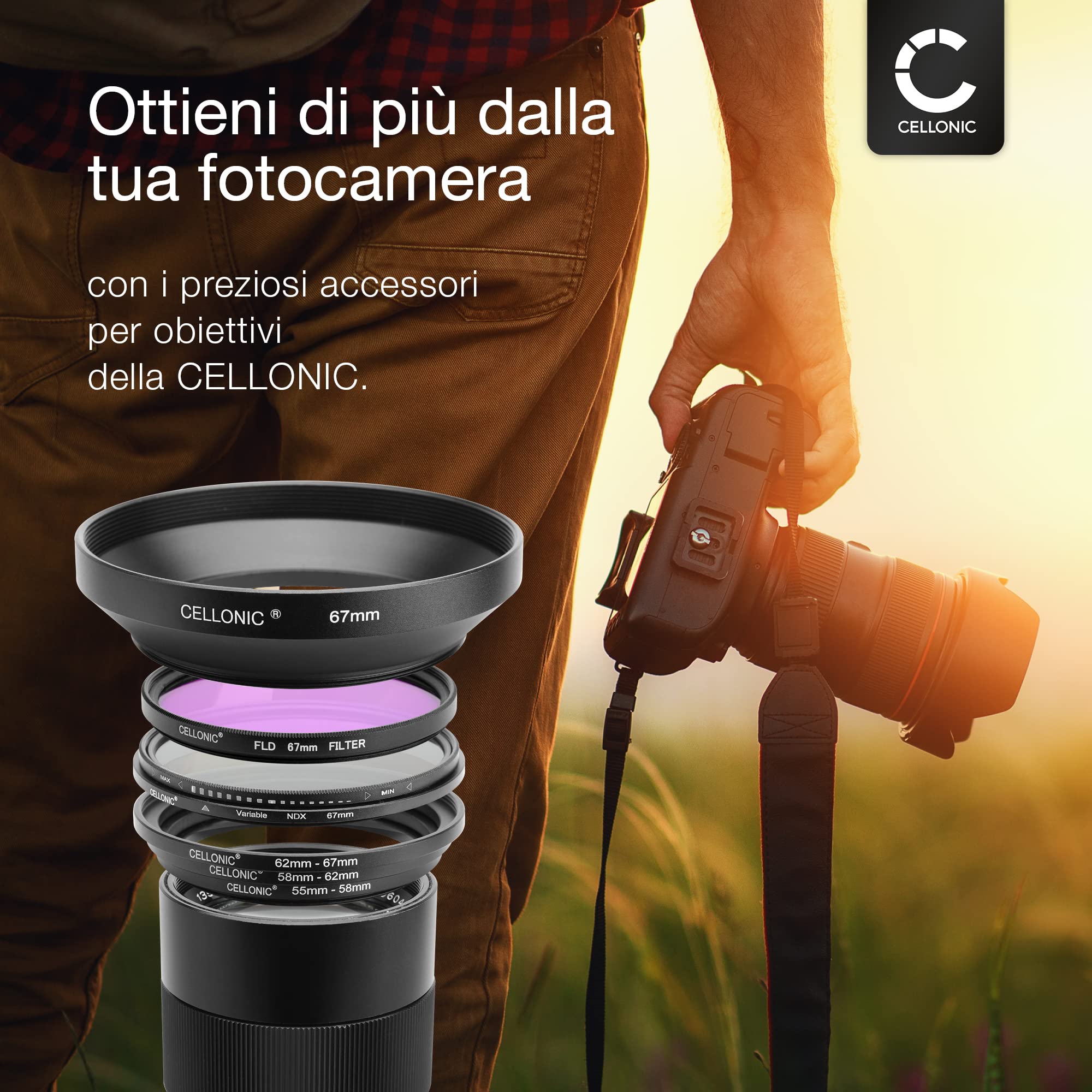 CELLONIC Paraluce Compatibile con Nikon AF-S DX Nikkor 18-200 mm f/3.5-5.6G ED VR II, AF-S DX baionetta HB-35 Lens Hood in Materiale Sintetico Protegge l'obiettivo e la Lente da Urti e Graffi