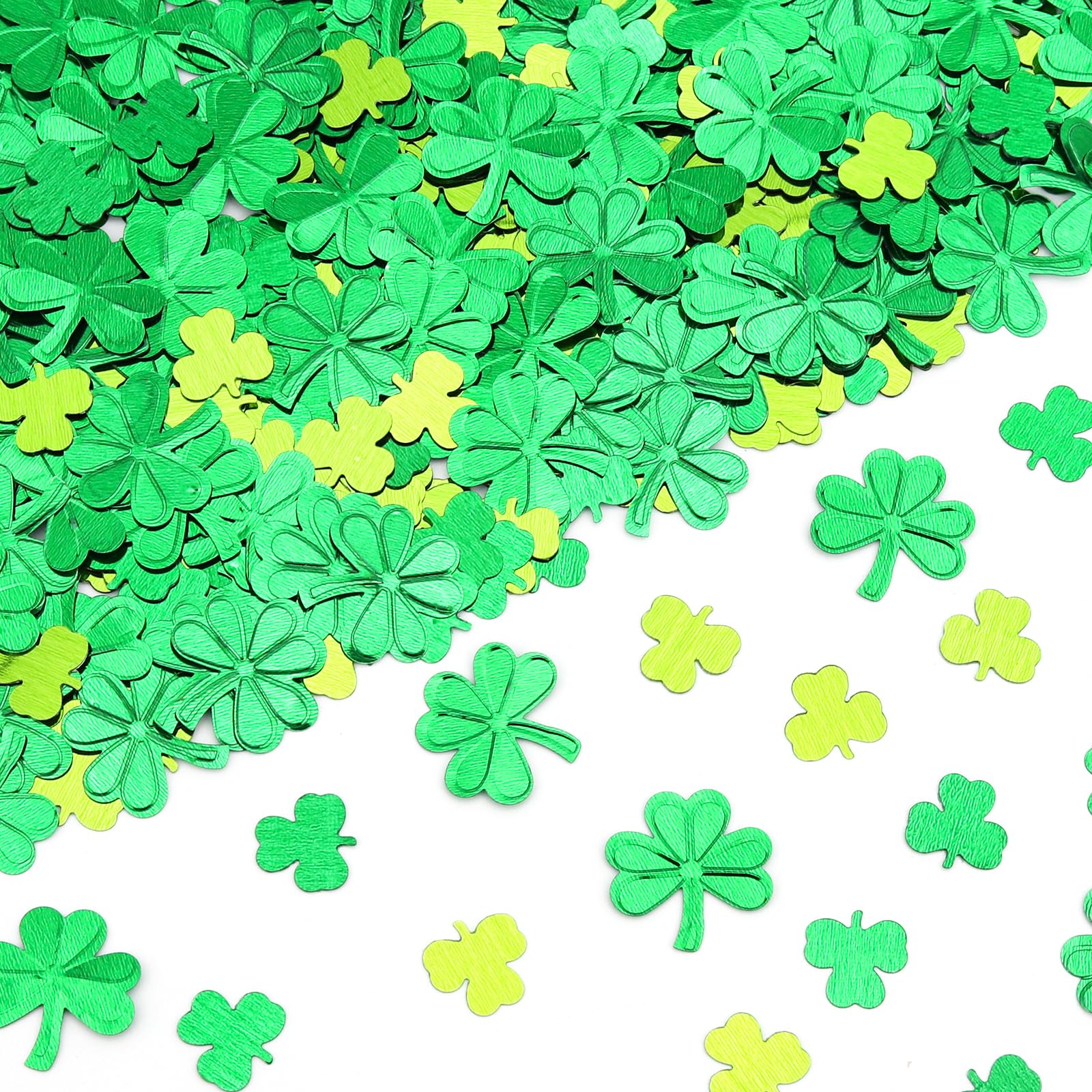 St. Patrick's Day Green Glitter Confetti - 30g Shamrock Metallic Foil Glitter Sequins for Irish Party Decorations, Lucky Shamrock Decoration for St Patricks Day &amp; Celebrations