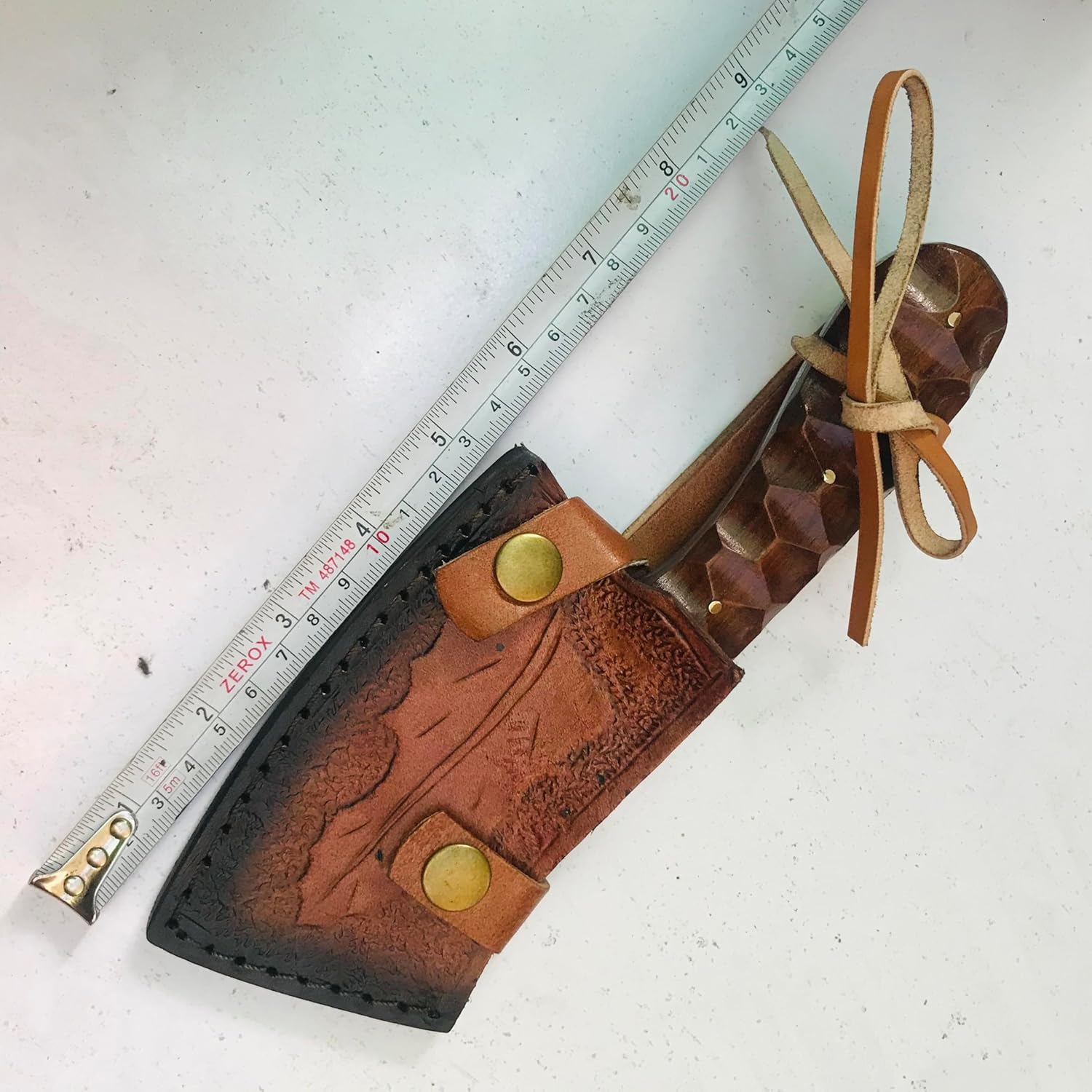 Handmade Mini Cleaver Fixed Blade Heavy Duty Sharp Kitchen Kinife with Sheath Butcher Knife for Chopping Hand Forged HC Steel for Home Outdoor Camping Cleaver Chef knife OC-CK-9988