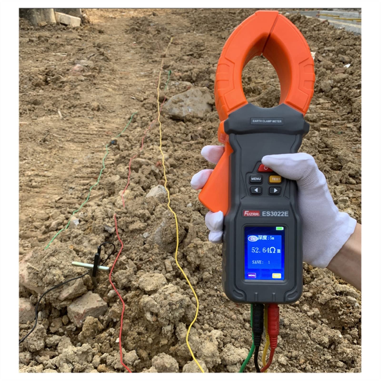 Testeur de résistance Testeur Testeur de sol CLAMP Testeur de résistance du sol Résistivité du sol Test de la boucle de la tension de la tension d'ampèremètre Es3022f