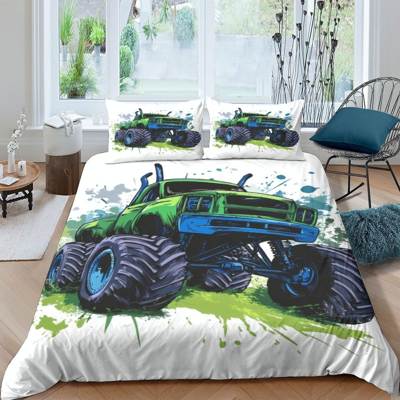 GPLZQXKJNH 3D Printed Capybara Sunrise Duvet Cover Microfiber Bedding Set with 2 Pillowcases Cartoon Animal for Bedroom Decor Single（135x200cm）