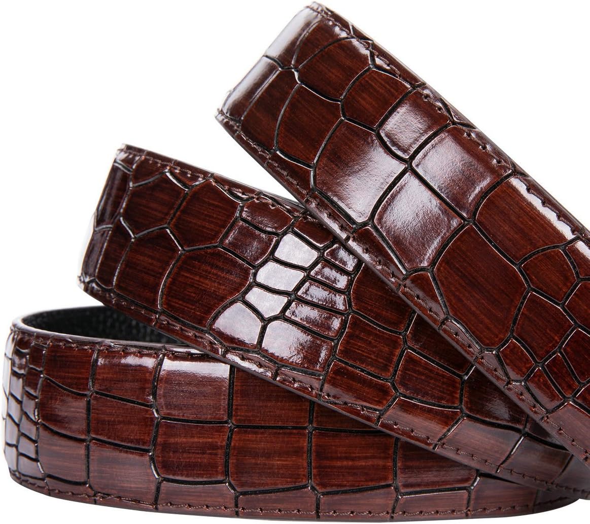 Dubulle Men's Belt Business Only Strap Replaceable Match Slide Buckle 35mm 1 3/8 Adjustable Cuttable Strap - Image 2