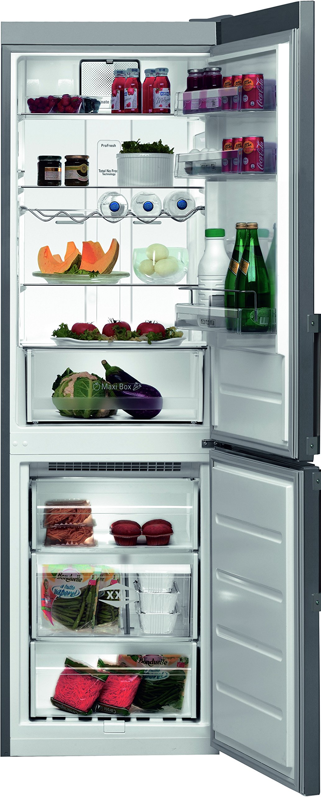 Bauknecht kgnf 18 A2 + dans réfrigérateur/congélateur/A + +/189 cm Hauteur/244 kWh/an/222 L Réfrigérateur/97 L Partie Congélateur/Ultimate Nofrost/Pro Touch Inox