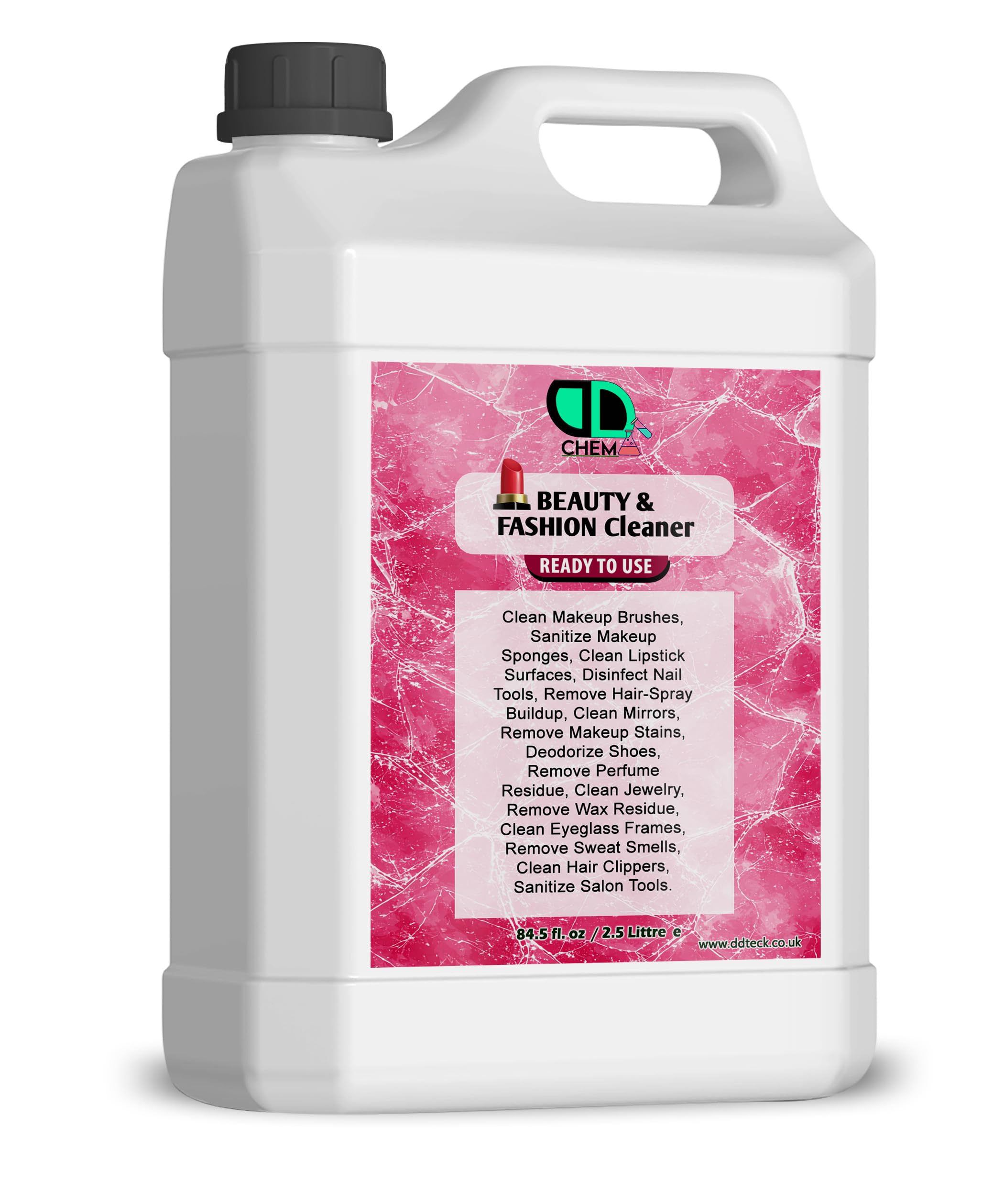 All-in-One Beauty Cleaner Spray do pędzli, gąbek, narzędzi do paznokci, luster, biżuterii, okularów, plam do makijażu, zapachu, wosku i pozostałości (2,5 l)