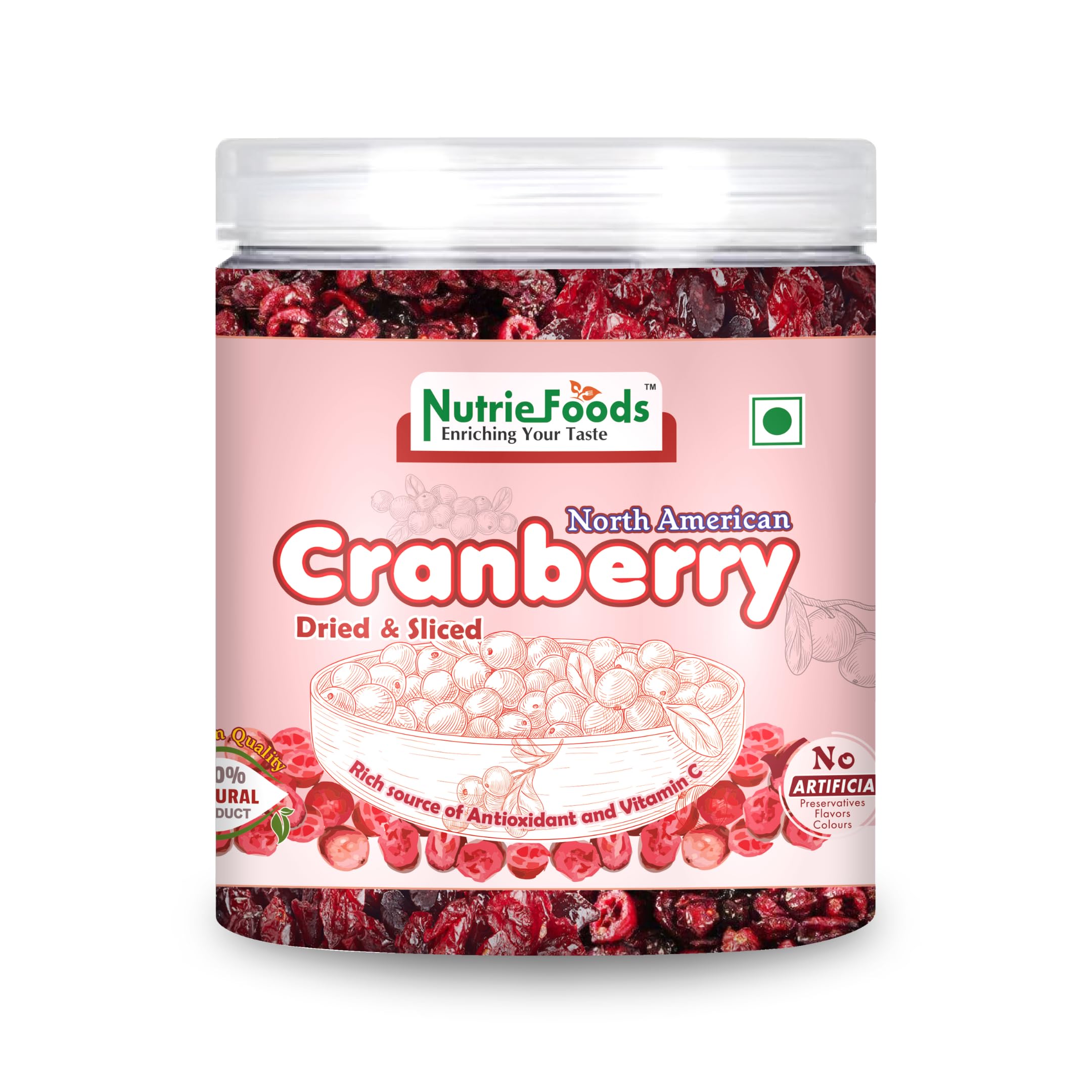 "NUTRIEFOODS" Enriching Your Taste Premium Sliced Dried Cranberries|100% Natural Fruit|No Additives|Grown And Produced In The Usa|250Gram Pack (B0C5N9Y836) Amazon Price History, Amazon Price Tracker