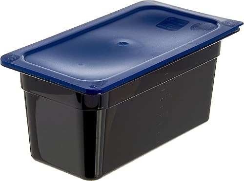 Miniatura 11 de Carlisle FoodService Products 3058060 Smart Tapas de polietileno de tercer tamaño, color azul oscuro (paquete de 2)