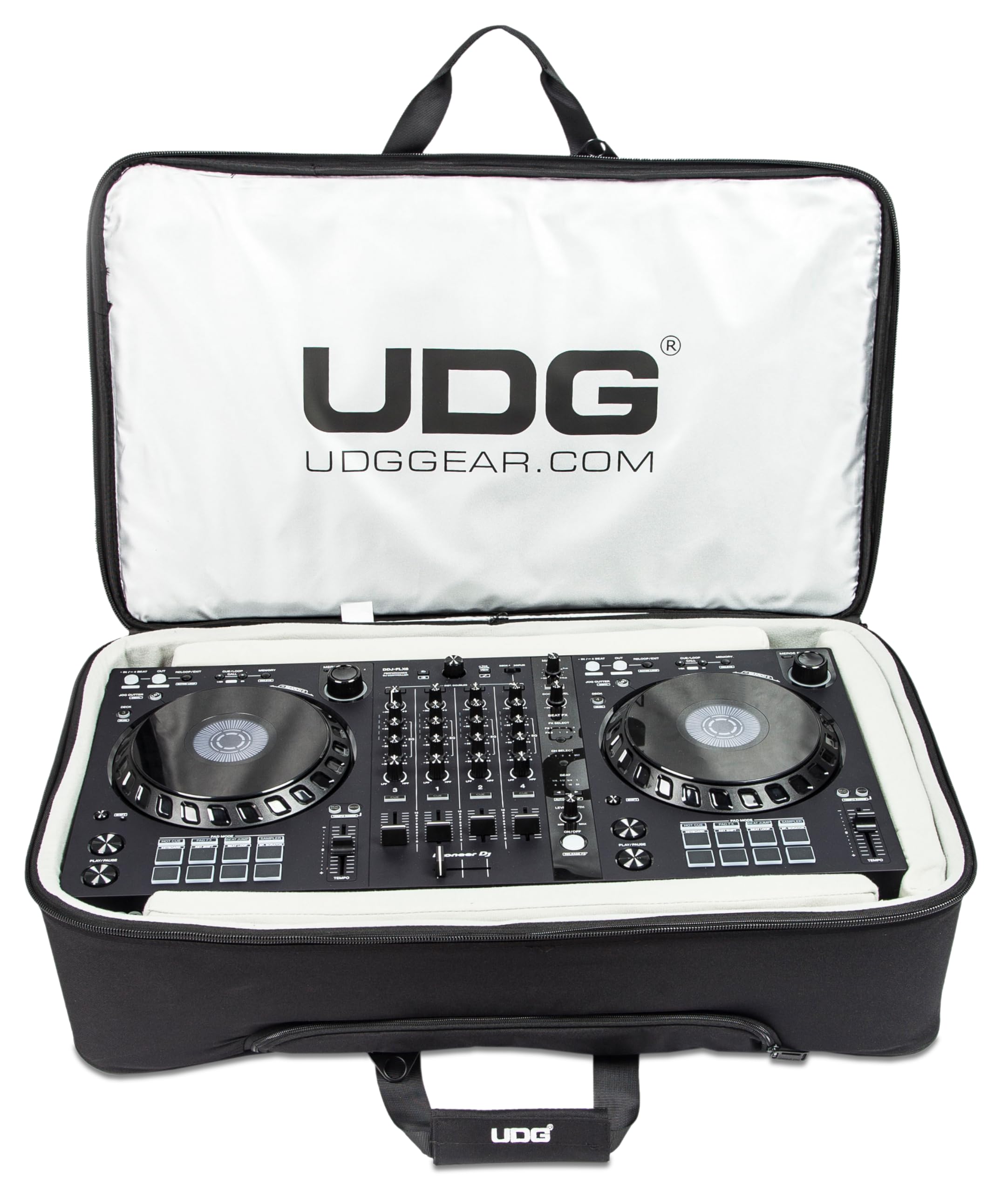 UDG Urbanite MIDI Controller Backpack Large Schwarz (U7202BL | Urbanite großer Controller-Rucksack für DJs; Gepolstertes Hauptfach, passend für 19-Zoll-Laptops