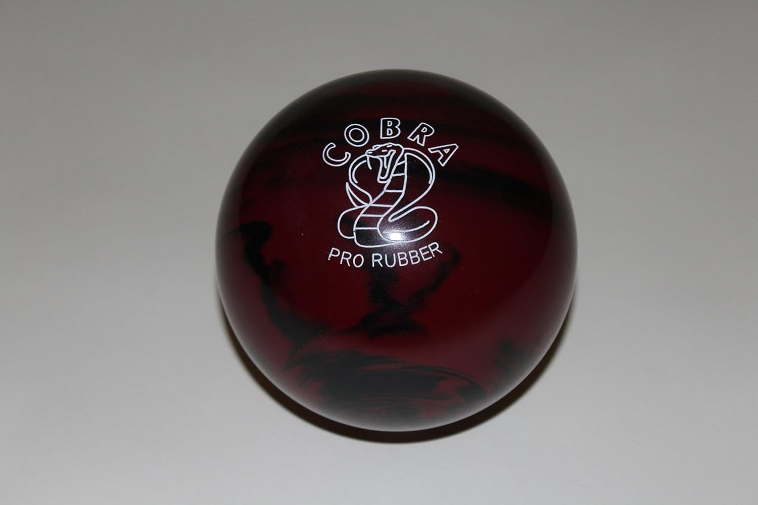 EPCO Candlepin Bowling Ball Cobra Pro Rubber, Burgundy & Black