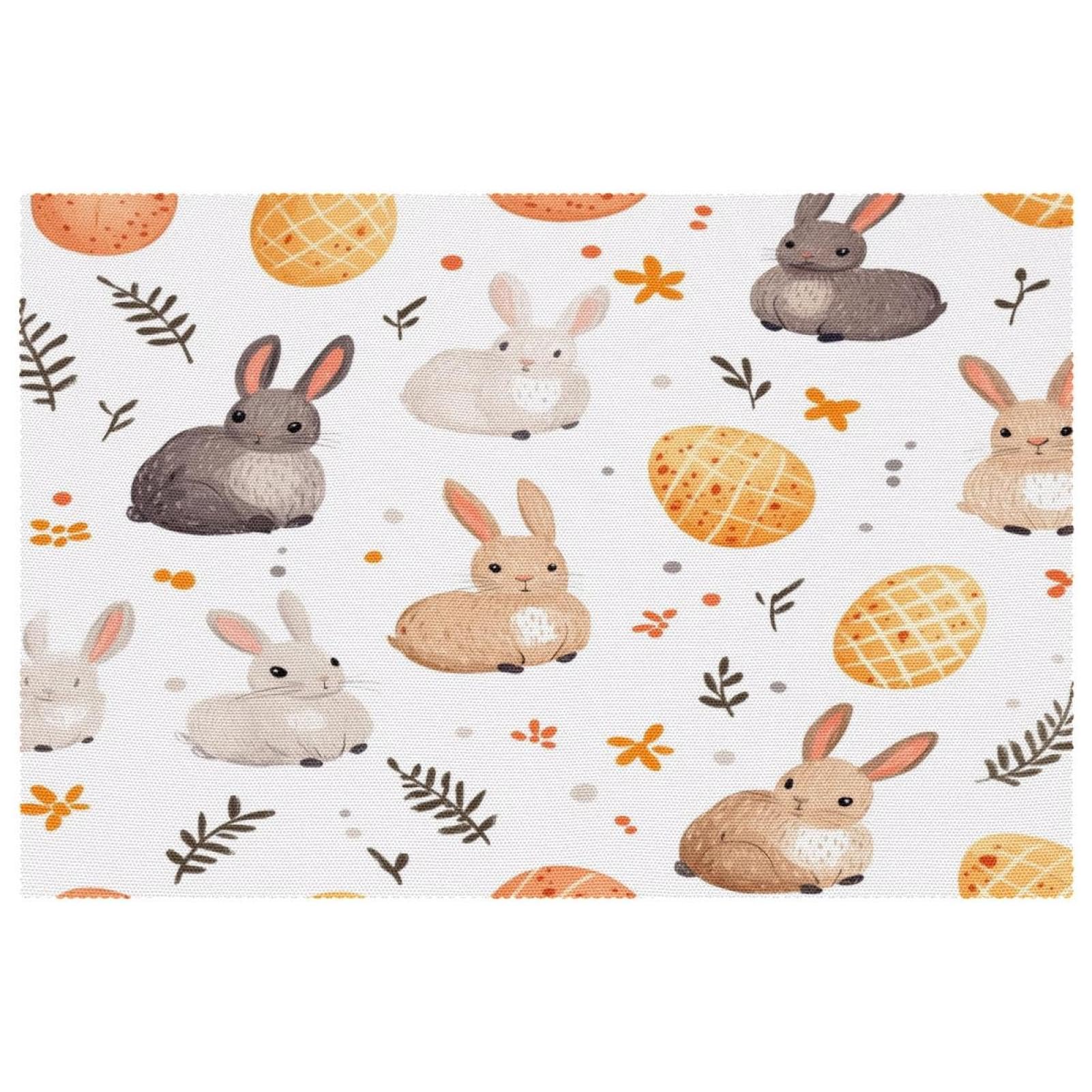 Sets de table Oxford résistant à la chaleur motifs lapins