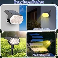 Vista 6 de Kaxiida Solar Lights Outdoor Waterproof IP68, 25% High Conversion Efficiency Rate & 3 Modes Upgrade Pro Max 92 LED Bright Solar Spot Lights Outdoor