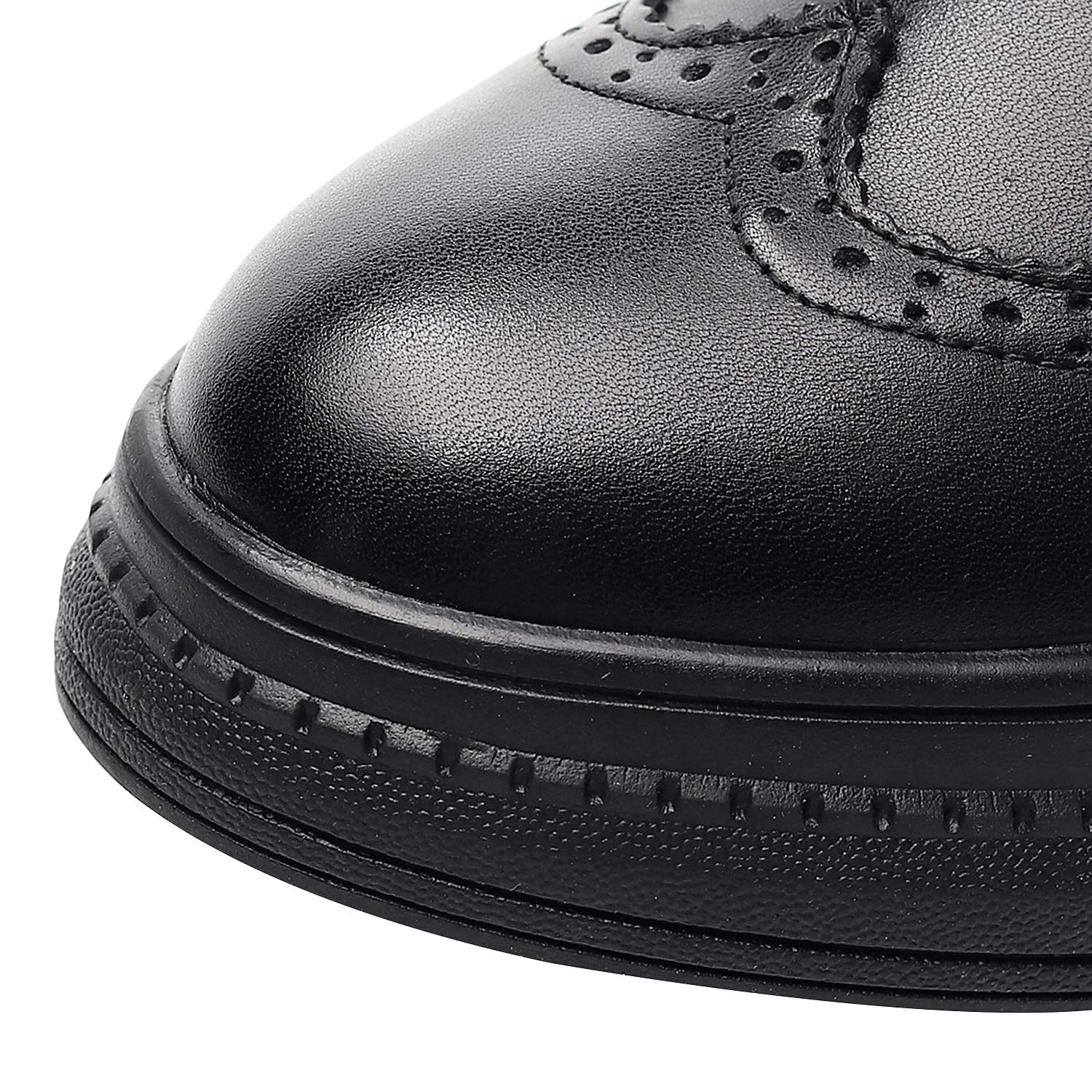 ANUFER Donna Vera Pelle Elegante Brogue Derby Allacciare Piattaforma Scarpe Sportive