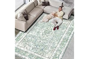 Sage Green Area Rug: Boho Style for a Tranquil Ambiance