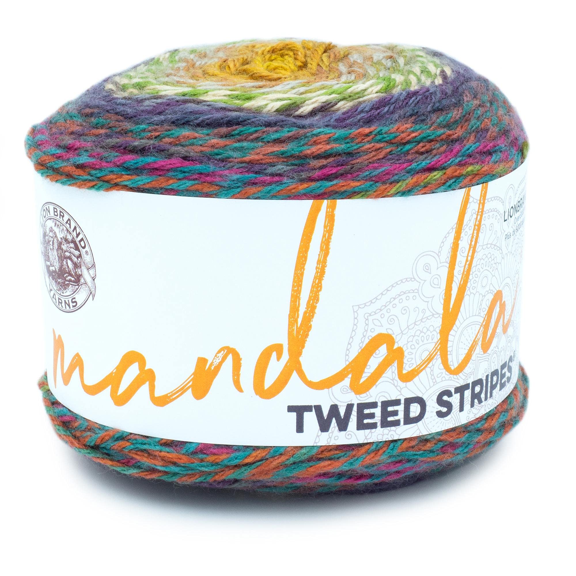 Amazon.com: (1 Skein) Lion Brand Yarn Mandala Tweed Stripes Yarn